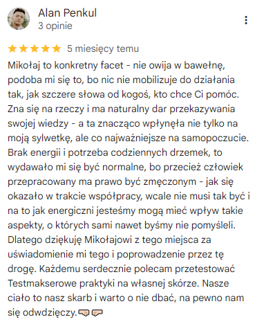 Opinia Alana Penkula z Google